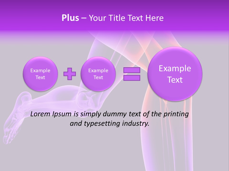 A 3D Image Of A Person's Leg With The Word Name Of Presentation On PowerPoint Template