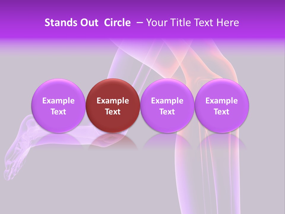 A 3D Image Of A Person's Leg With The Word Name Of Presentation On PowerPoint Template