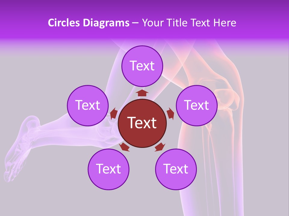 A 3D Image Of A Person's Leg With The Word Name Of Presentation On PowerPoint Template