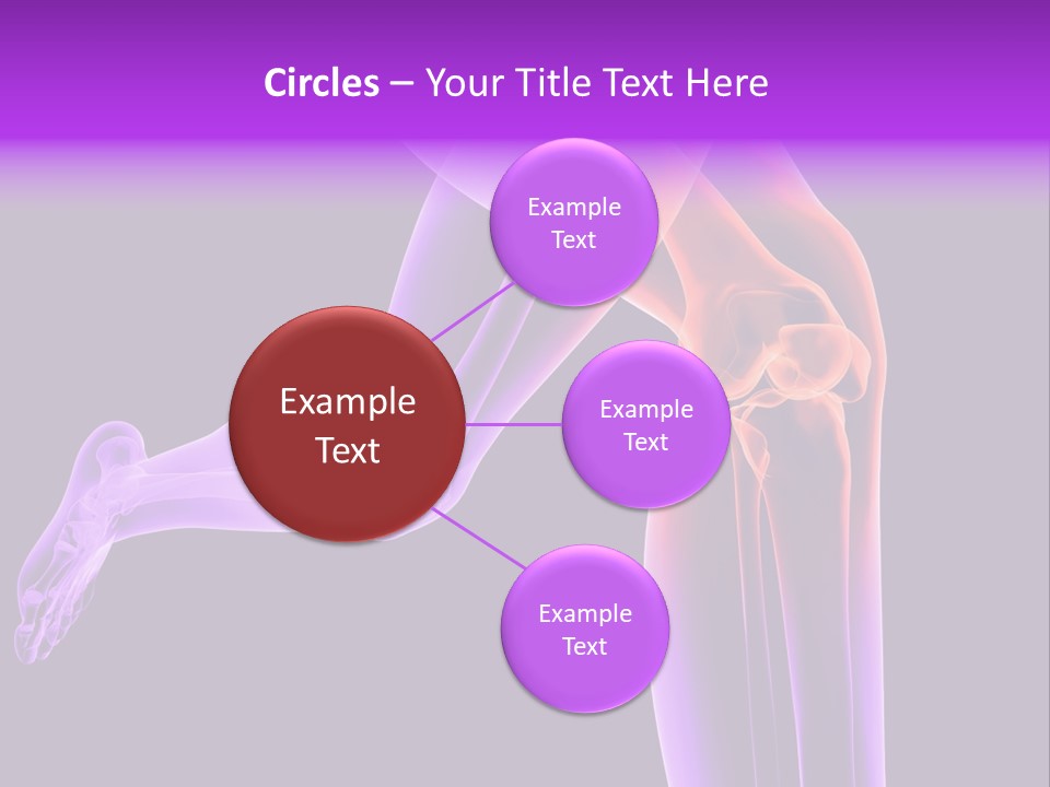A 3D Image Of A Person's Leg With The Word Name Of Presentation On PowerPoint Template