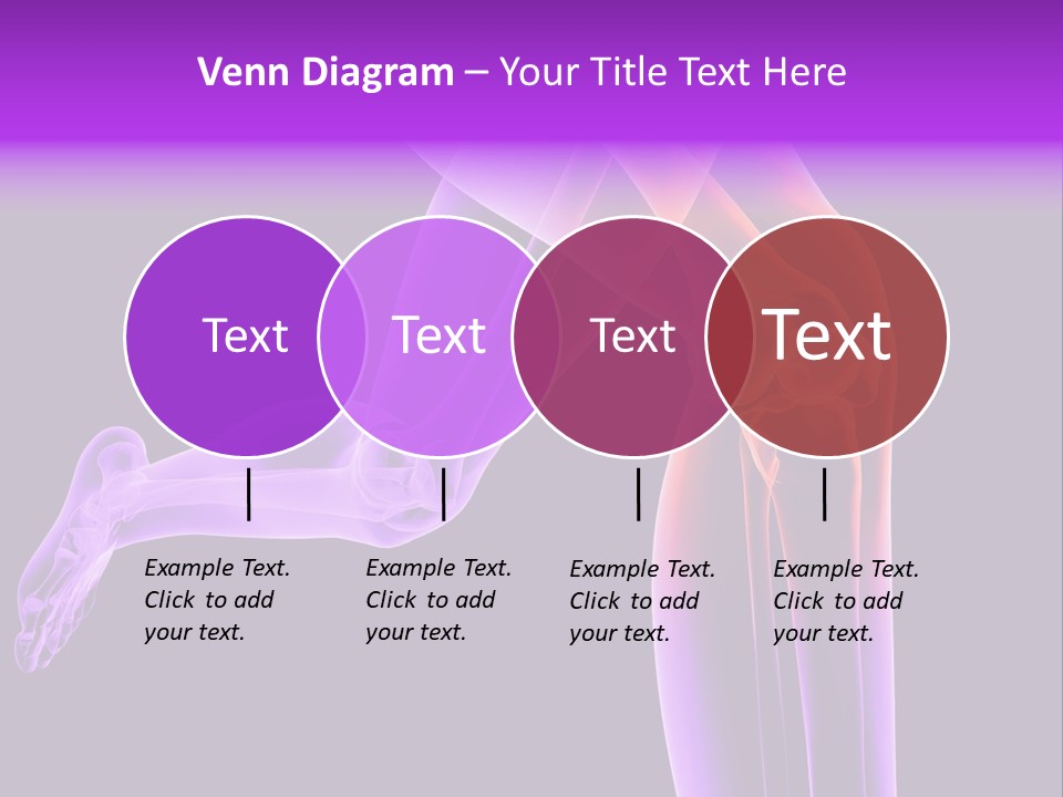 A 3D Image Of A Person's Leg With The Word Name Of Presentation On PowerPoint Template