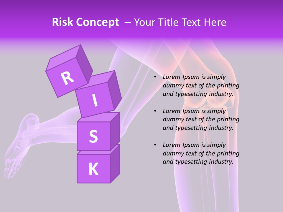 A 3D Image Of A Person's Leg With The Word Name Of Presentation On PowerPoint Template