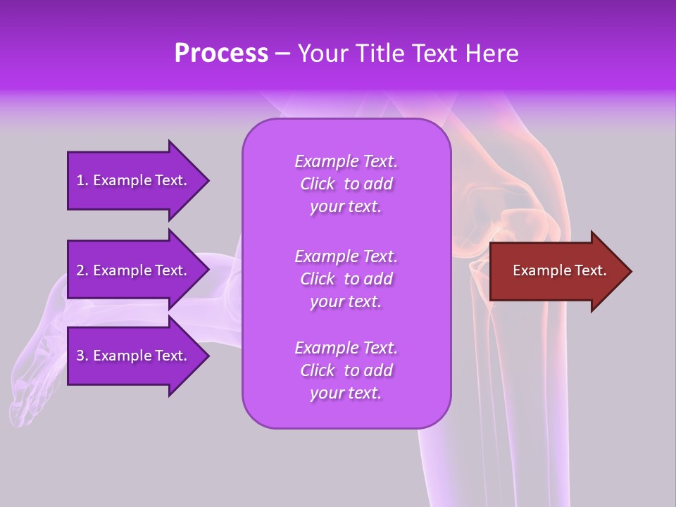 A 3D Image Of A Person's Leg With The Word Name Of Presentation On PowerPoint Template