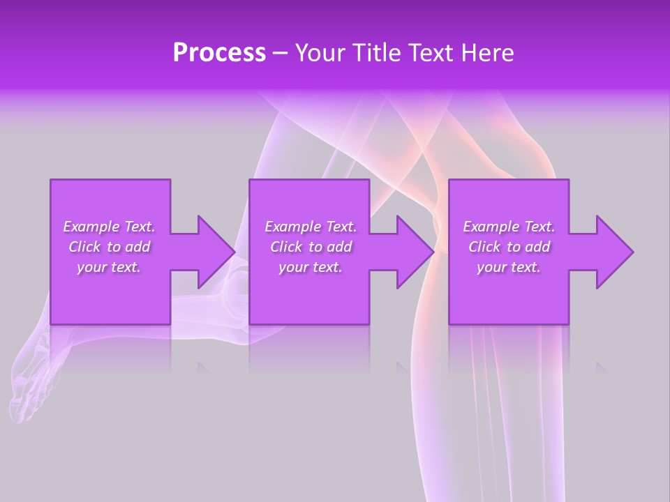 A 3D Image Of A Person's Leg With The Word Name Of Presentation On PowerPoint Template