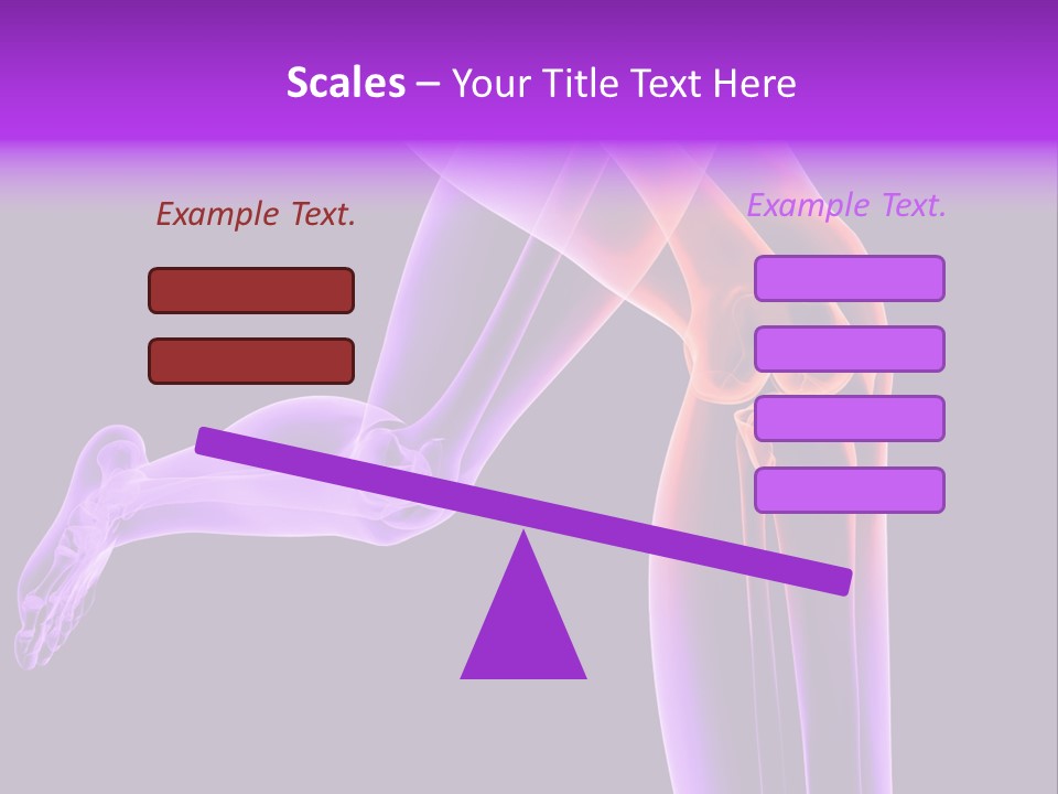 A 3D Image Of A Person's Leg With The Word Name Of Presentation On PowerPoint Template