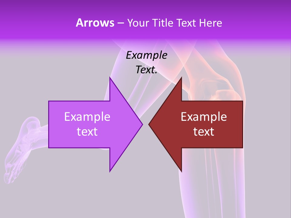 A 3D Image Of A Person's Leg With The Word Name Of Presentation On PowerPoint Template