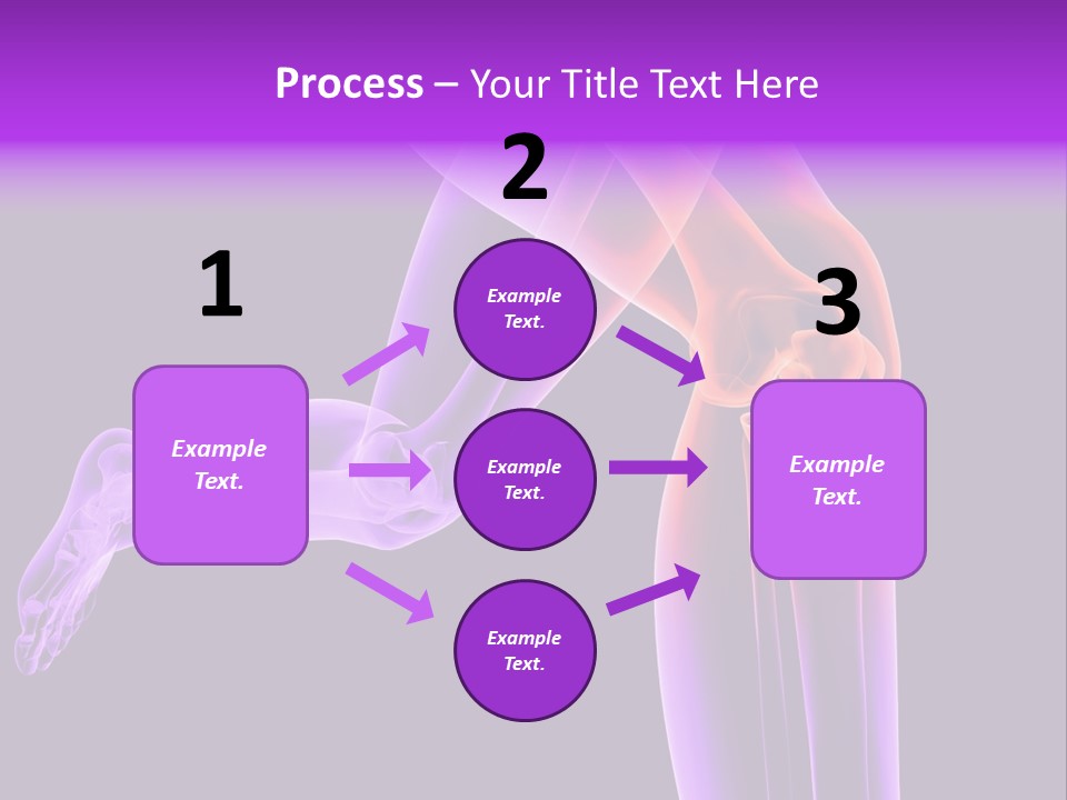 A 3D Image Of A Person's Leg With The Word Name Of Presentation On PowerPoint Template
