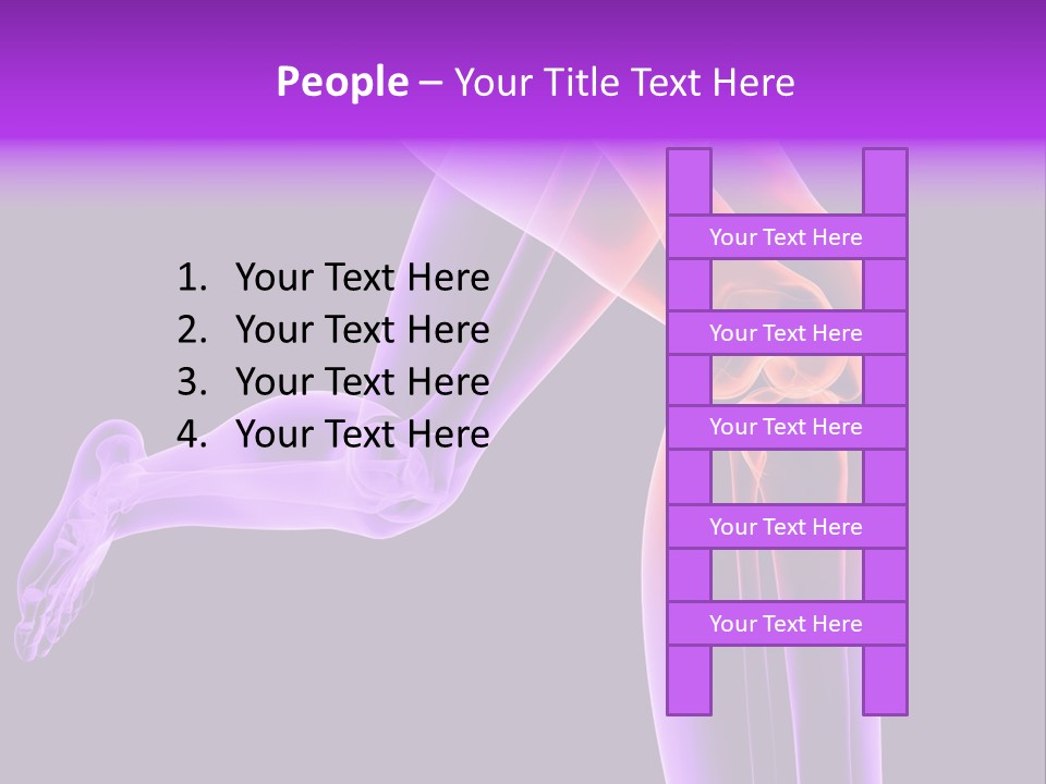 A 3D Image Of A Person's Leg With The Word Name Of Presentation On PowerPoint Template