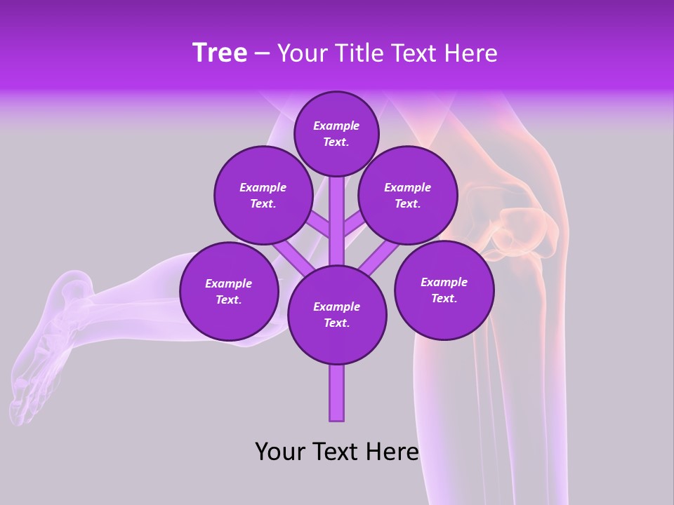 A 3D Image Of A Person's Leg With The Word Name Of Presentation On PowerPoint Template