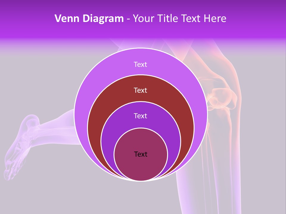 A 3D Image Of A Person's Leg With The Word Name Of Presentation On PowerPoint Template