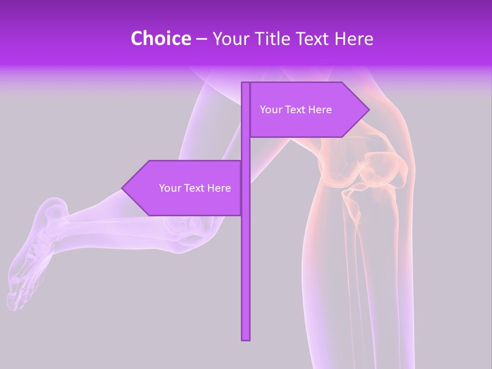 A 3D Image Of A Person's Leg With The Word Name Of Presentation On PowerPoint Template