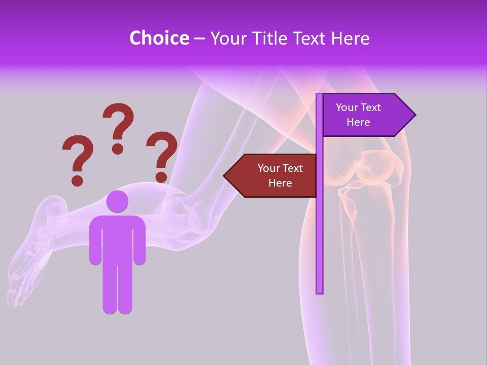A 3D Image Of A Person's Leg With The Word Name Of Presentation On PowerPoint Template