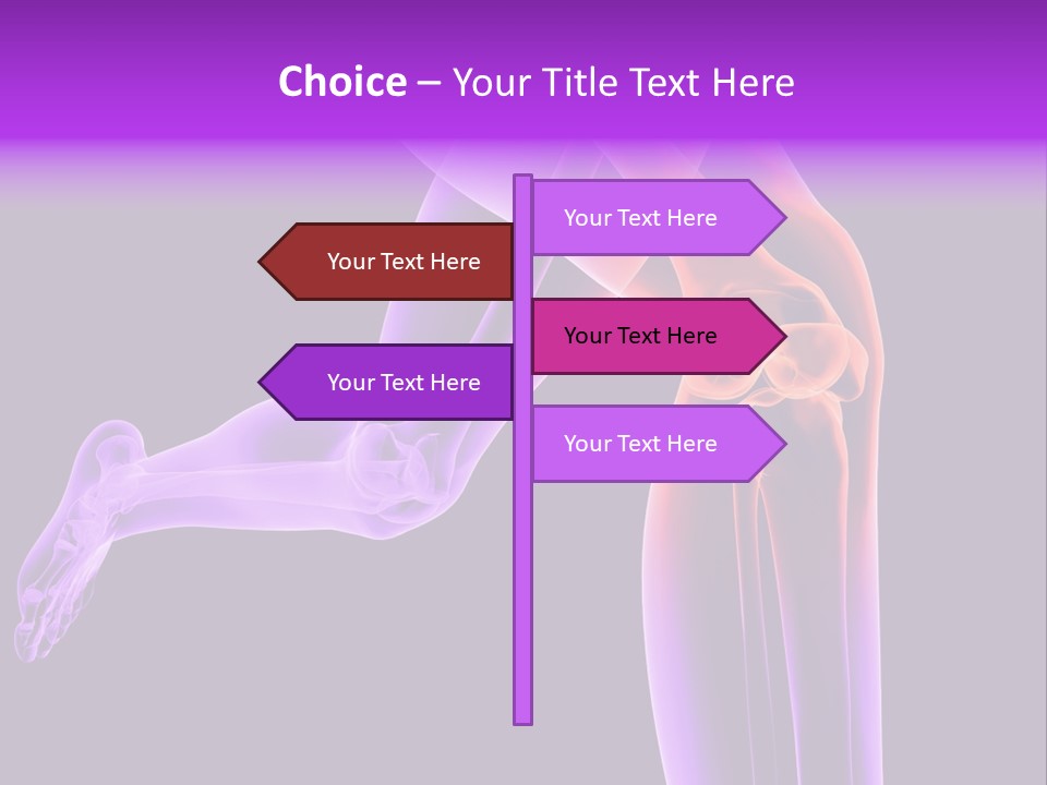A 3D Image Of A Person's Leg With The Word Name Of Presentation On PowerPoint Template