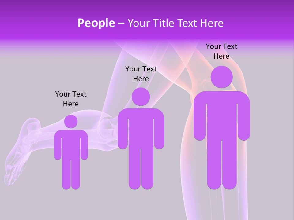 A 3D Image Of A Person's Leg With The Word Name Of Presentation On PowerPoint Template