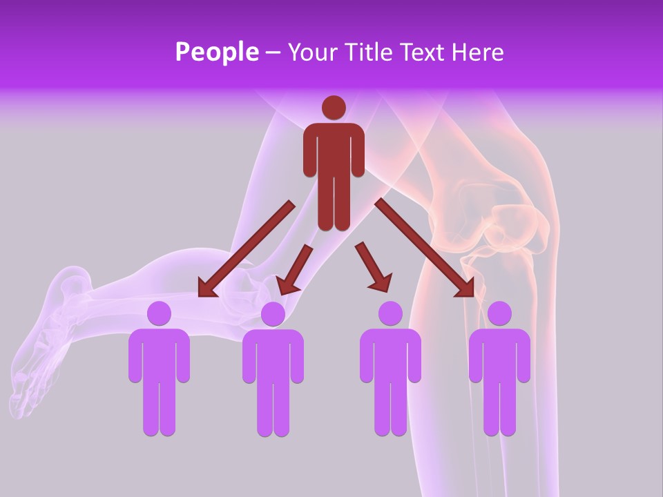 A 3D Image Of A Person's Leg With The Word Name Of Presentation On PowerPoint Template