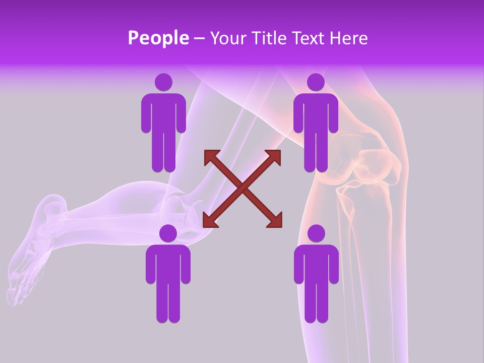 A 3D Image Of A Person's Leg With The Word Name Of Presentation On PowerPoint Template