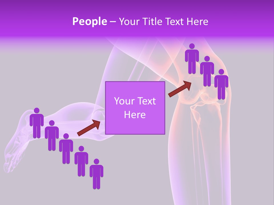 A 3D Image Of A Person's Leg With The Word Name Of Presentation On PowerPoint Template