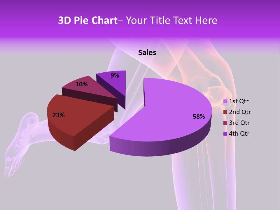 A 3D Image Of A Person's Leg With The Word Name Of Presentation On PowerPoint Template