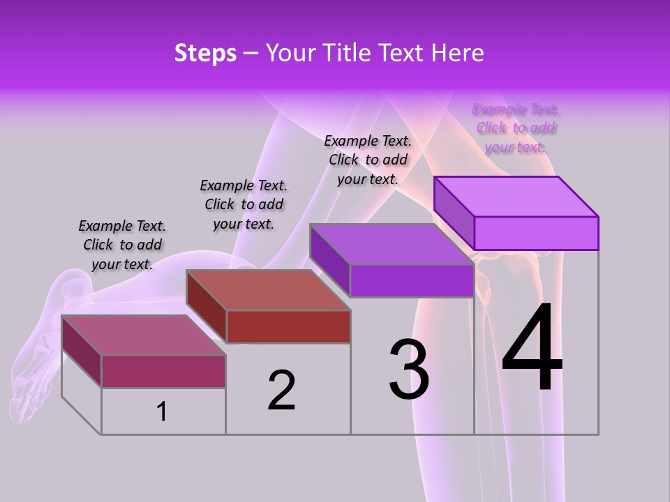 A 3D Image Of A Person's Leg With The Word Name Of Presentation On PowerPoint Template