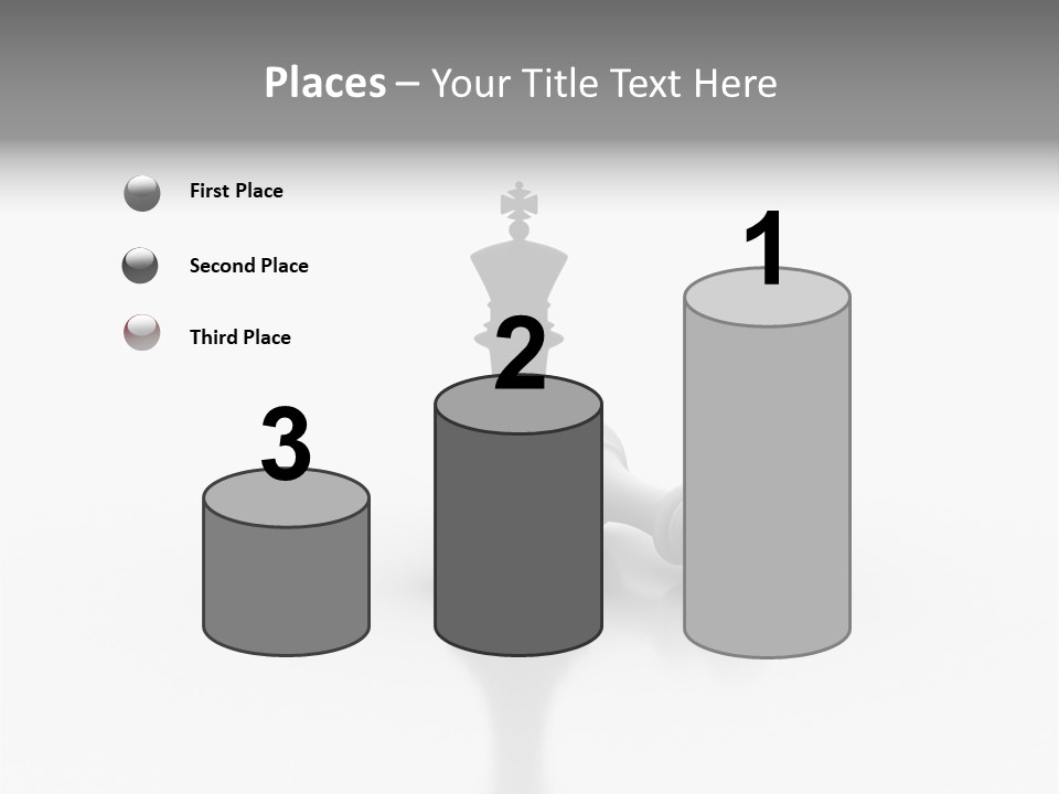 A Black And White Chess Piece On A White Surface PowerPoint Template