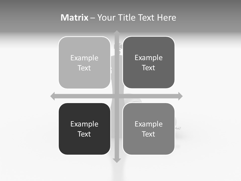 A Black And White Chess Piece On A White Surface PowerPoint Template