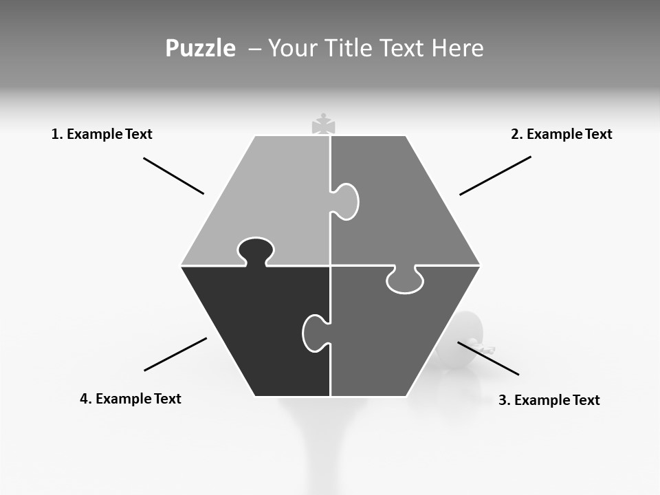 A Black And White Chess Piece On A White Surface PowerPoint Template
