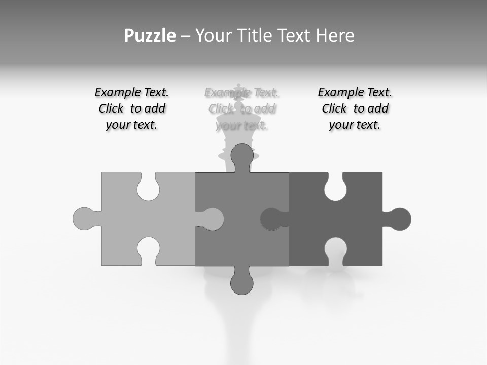 A Black And White Chess Piece On A White Surface PowerPoint Template