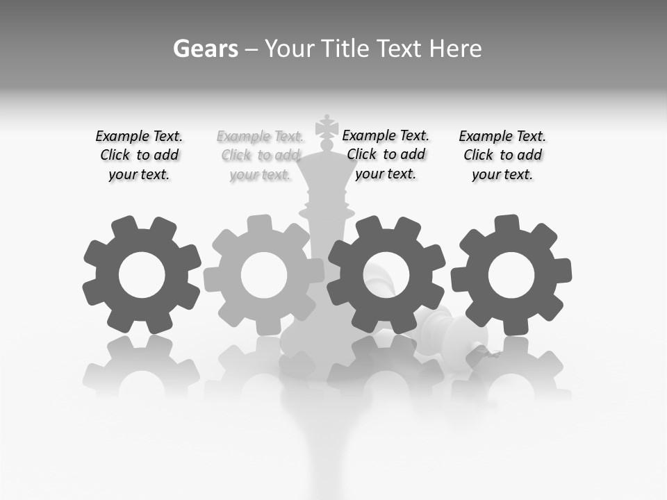 A Black And White Chess Piece On A White Surface PowerPoint Template