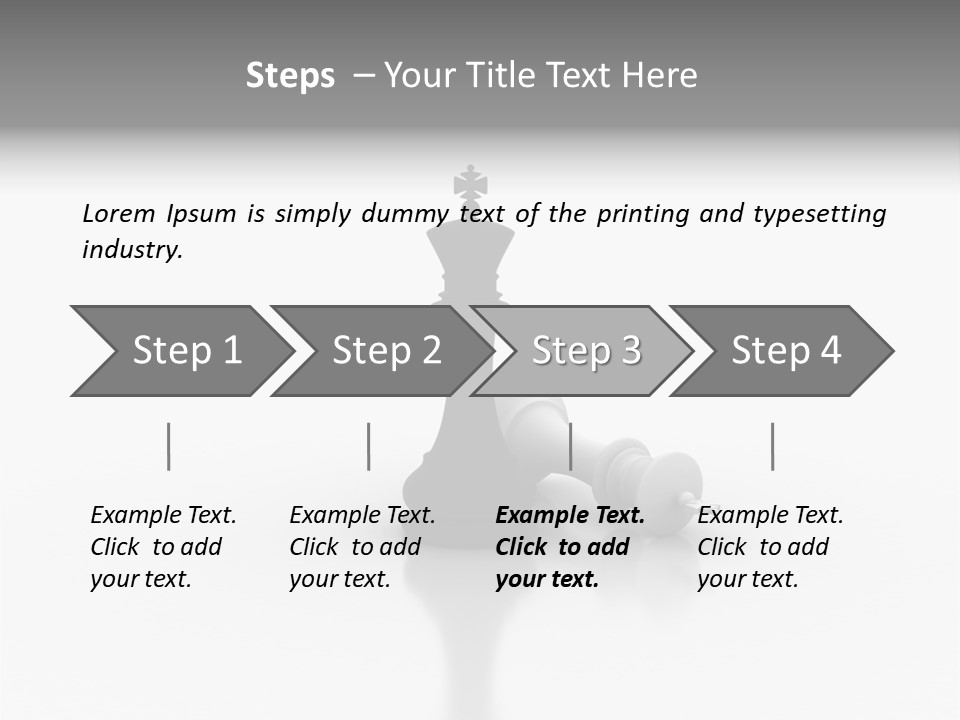 A Black And White Chess Piece On A White Surface PowerPoint Template