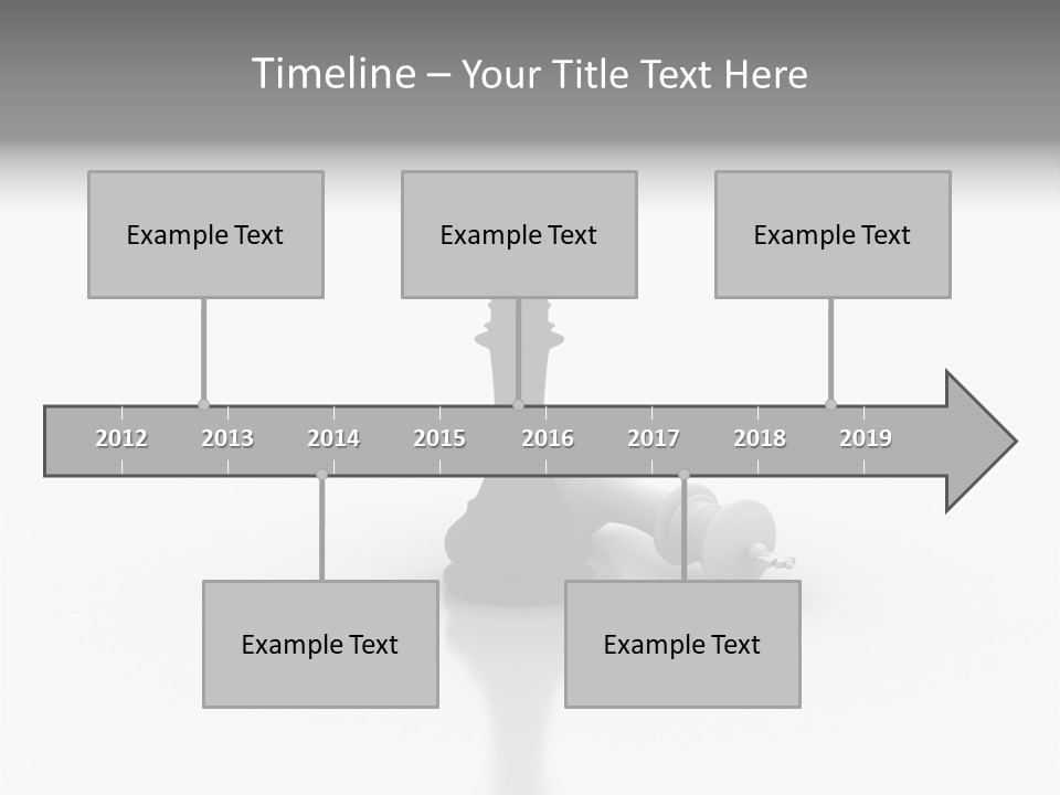 A Black And White Chess Piece On A White Surface PowerPoint Template