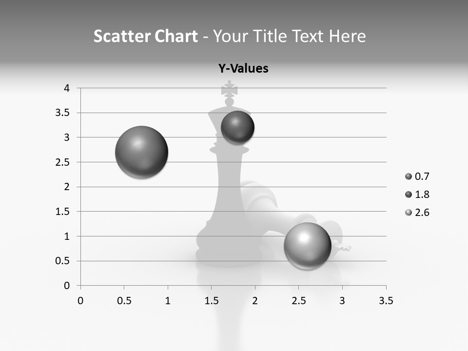 A Black And White Chess Piece On A White Surface PowerPoint Template