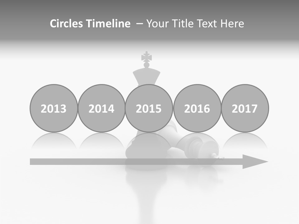 A Black And White Chess Piece On A White Surface PowerPoint Template