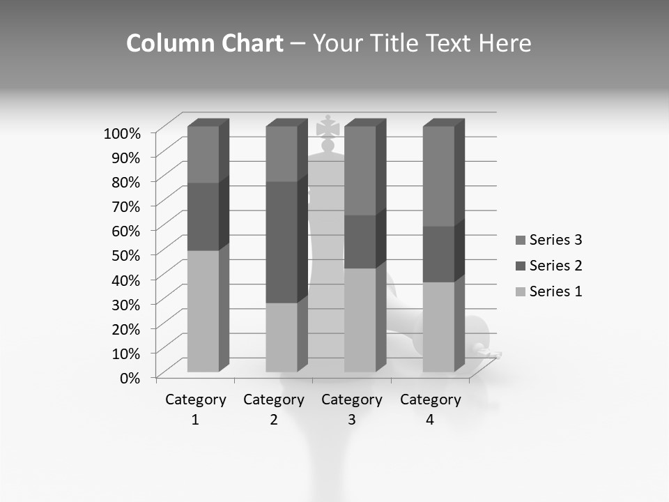 A Black And White Chess Piece On A White Surface PowerPoint Template