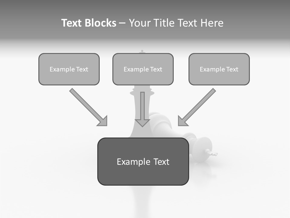A Black And White Chess Piece On A White Surface PowerPoint Template