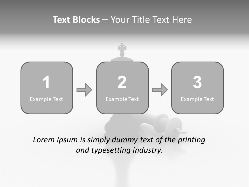 A Black And White Chess Piece On A White Surface PowerPoint Template