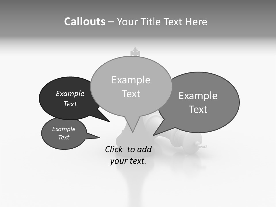 A Black And White Chess Piece On A White Surface PowerPoint Template