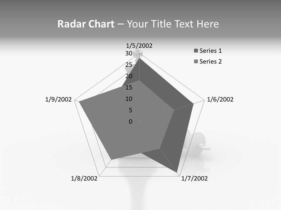 A Black And White Chess Piece On A White Surface PowerPoint Template