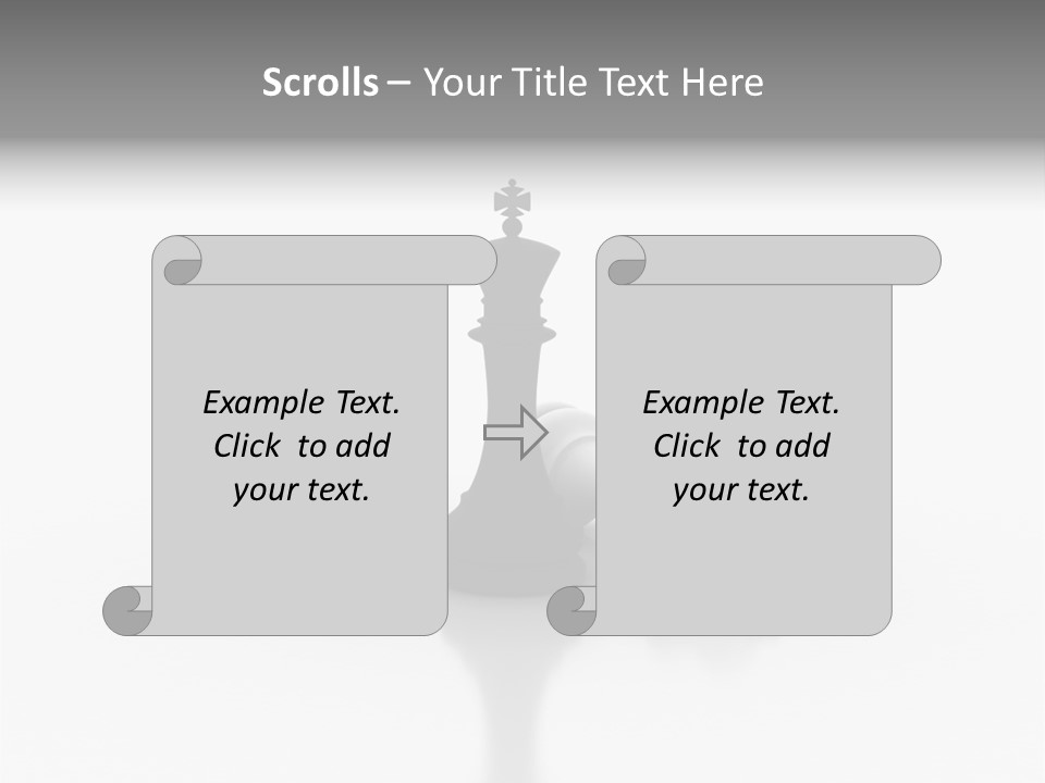 A Black And White Chess Piece On A White Surface PowerPoint Template
