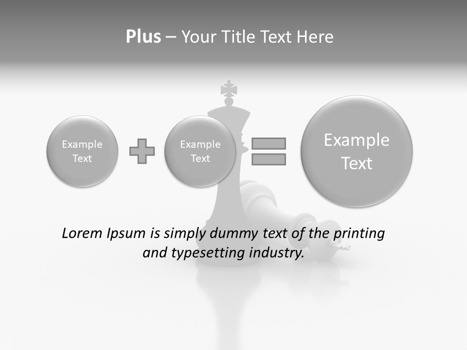 A Black And White Chess Piece On A White Surface PowerPoint Template