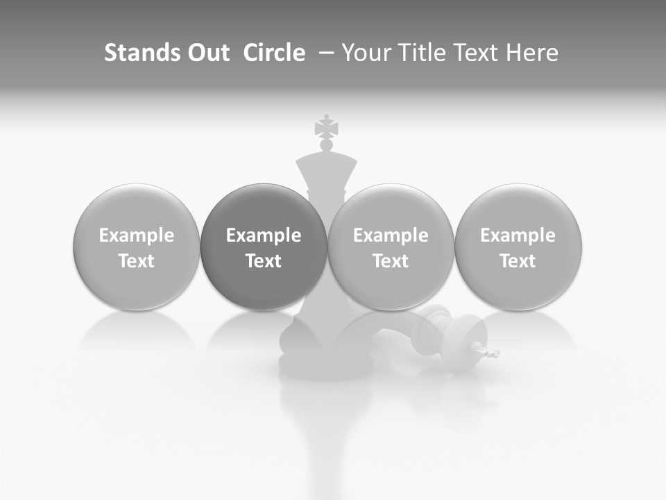 A Black And White Chess Piece On A White Surface PowerPoint Template