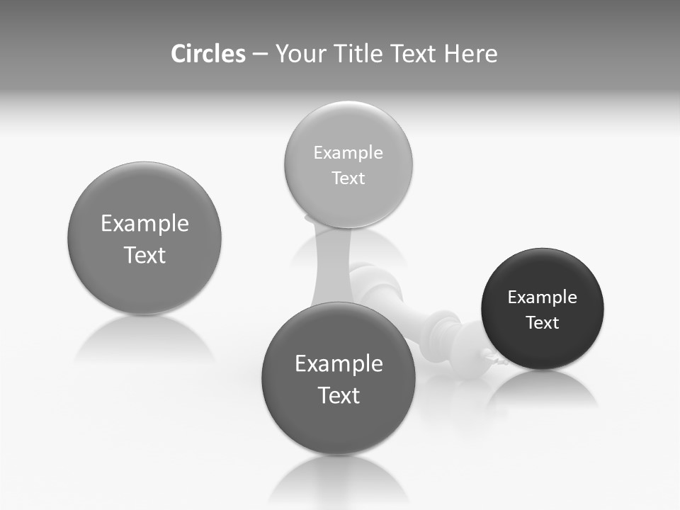 A Black And White Chess Piece On A White Surface PowerPoint Template