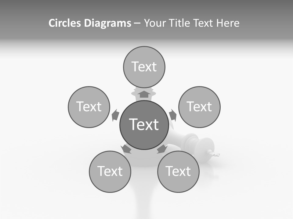 A Black And White Chess Piece On A White Surface PowerPoint Template