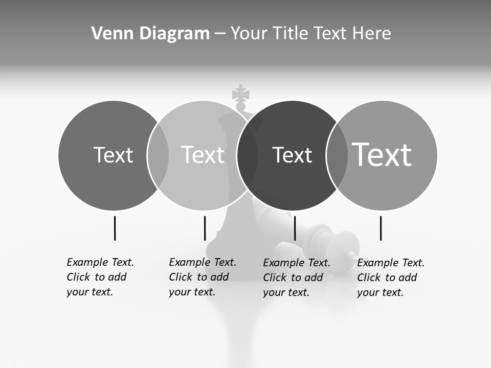 A Black And White Chess Piece On A White Surface PowerPoint Template