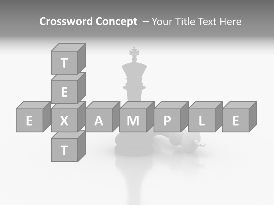 A Black And White Chess Piece On A White Surface PowerPoint Template