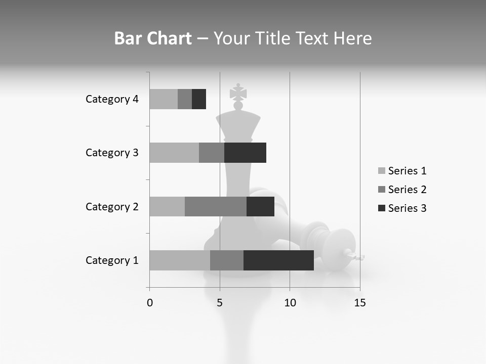 A Black And White Chess Piece On A White Surface PowerPoint Template