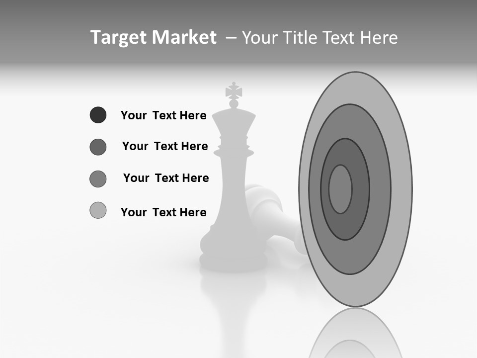 A Black And White Chess Piece On A White Surface PowerPoint Template