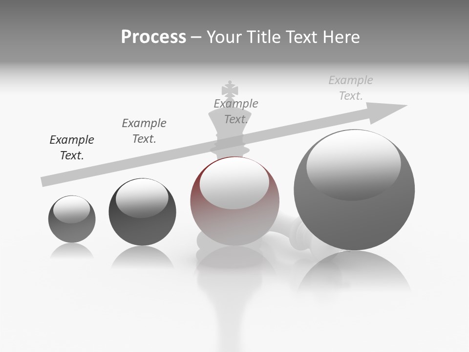 A Black And White Chess Piece On A White Surface PowerPoint Template