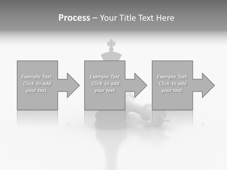 A Black And White Chess Piece On A White Surface PowerPoint Template