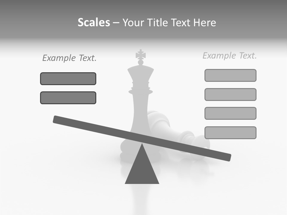A Black And White Chess Piece On A White Surface PowerPoint Template
