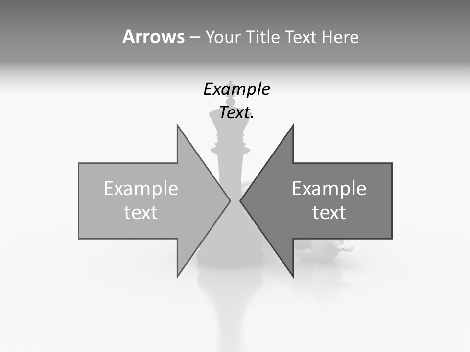 A Black And White Chess Piece On A White Surface PowerPoint Template